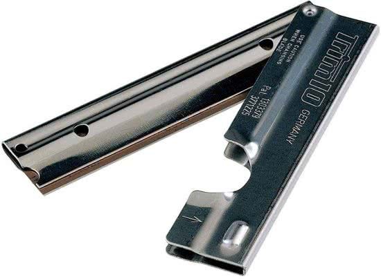 Unger Trim Glasschraper in roestvrijstalen houder + 10 messen