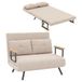 HOMCOM slaapbank - polyester - 102x73x81cm - beige