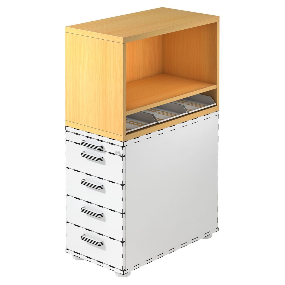 Ladeblok - Beuken - 42,8 x 80,0 x 53,0 cm - Signa Sca1