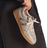 Marco Tozzi Dames Sneaker 2-23759-46 Metallic Glitter Plateau Leren Zool F-breedte Maat: 37 EU