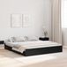 vidaXL Opbergbedframe met lade Zwart Eiken 200 x 200 cm
