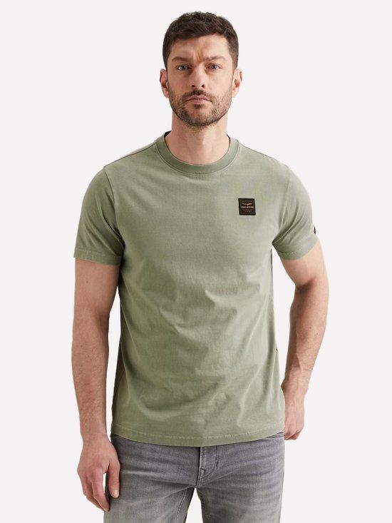 PME Legend Short sleeve r-neck washed garment 3XL Groen