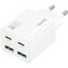 Hoco N56 Chargeur réseau, 30W, 3A, 2 x USB-A - 2 x USB-C, Blanc