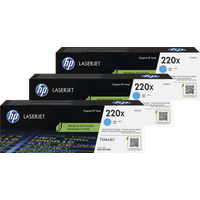 HP 220X LaserJet Toner Cyaan (3 stuks)