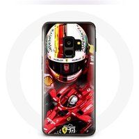 Maniacase Hoesje voor Samsung Galaxy S9 Formule 1 Sebastian Vettel F1 Rood