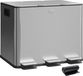 Poubelle de cuisine - Poubelle - Acier inoxydable - 20 litres - Convient à la cuisine - Argenté