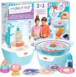 Make it Real - 2-in-1 Mini Pottenbak- & Draaikunst Studio - Knutselen en Verven