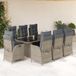 Maison Exclusive - Ensemble de jardin extérieur, 9 pièces, avec coussins, gris, en polyrotin tressé