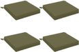 vidaXL - Zitkussens - SOEST - 4 stuks - 100% Polyester - Olijfgroen