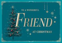 Piccadilly Greetings Kerstkaart Classic To a Wonderful Friend - 9 x 6 inch