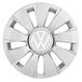 Volkswagen 1S0071454BYEH Wieldoppen, 4 stuks, stalen velgen, 14 inch, zilver