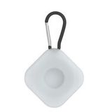 Qubix AirTag case square series - porte-clés en silicone avec anneau - transparent