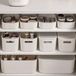 Famanu boîte de rangement en plastique, set de 6 boîtes de rangement avec 4 couvercles, blanc