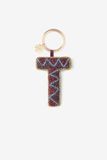 Sissy-Boy - Donkerrode bag charm letter T