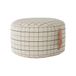 OYOY Pouf/repose-pieds Grille Cylindre Blanc Coton 65x38cm