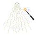 SALCAR 2 m kerstboomverlichting met ring en 8 slingers, met toverstaf afstandsbediening, 280 led-overgooien, lichtketting, kerstboom voor 150 cm, 180 cm, 210 cm, 240 cm dennenboom, warmwit