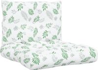 vidaXL Palletkussens - 2 stuks - Bladpatroon - Oxford Stof - Wit en Groen