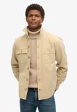 Superdry Surplus Overshirt van Canvas Heren Lange Mouwen Shirts XXL Pale Khaki