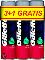 Gillette Regular Scheergel - 4 stuks - Voordeelverpakking