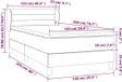 vidaXL Boxspring met matras, stof, lichtgrijs, 100x200 cm