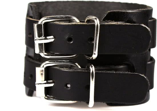 Lazy Cat Brede Leren Armband Gesp - Heren Armband