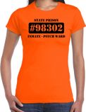 Bellatio Decorations Shoppartners Bv Boeven verkleed shirt psych ward oranje dames - Boevenpak/ kostuum - Verkleedkleding S