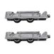 MICEL - 92539 Tandem-kogellagers, verstelbaar, voor buitenramen, Alumprom 18, met metalen behuizing en wiel, set van 2, Zamak, verzinkt, 118 x 27 x 25 mm