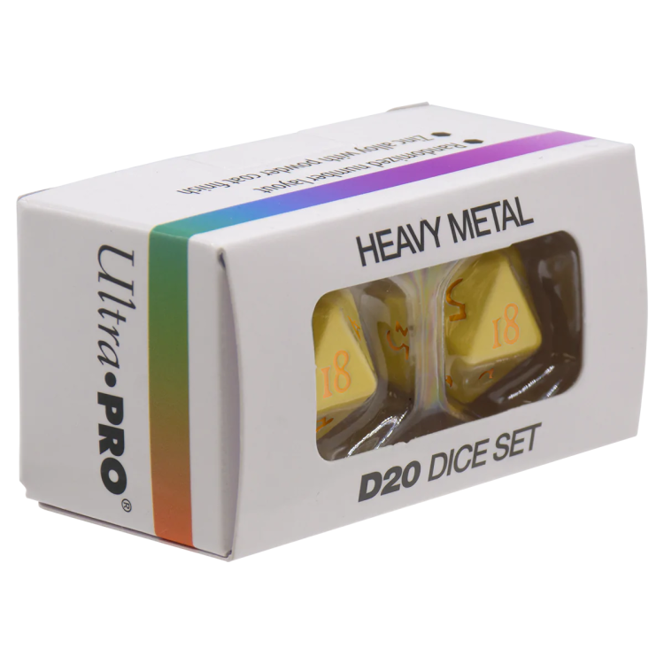 Ultra Pro Vivid Heavy Metal Dice - Geel