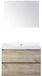 BES LED Maxx XL Badmeubelset 80 cm - Craft Oak - Wastafel Just Zonder Kraangat met Spiegel