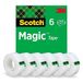Scotch Magic Plakband, onzichtbaar, 6 rollen - 19 mm x 33 m