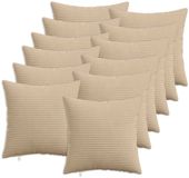 vidaXL Kussensloop 12 stuks Taupe 40 x 40 cm Corduroy