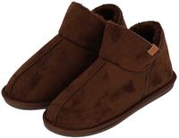 Apollo Heren Sloffen - Instappers - Bruin - Suède Look - Hoog Model - Pantoffels - Harde Zool - Maat 43/44