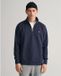 GANT Heren Sweatshirt met ritssluiting 1/4 Regular Shield, Evening Blue, XXL