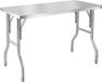 Plan de travail inox établi pour la restauration 1220x610x850 mm