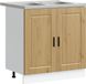 vidaXL Waschbeckenunterschrank Porto 2 Stück Spanplatte Braun 80 x 46 x 81,5 cm
