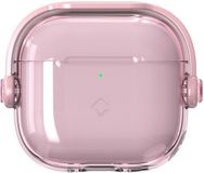 Coverzs TPU & PC clear case geschikt voor AirPods 4 - Transparant/Roze