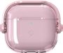 Coverzs TPU & PC clear case geschikt voor AirPods 4 - Transparant/Roze