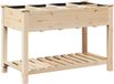 vidaXL Plantenbak Beige Massief Vurenhout 115 x 59 x 76,5 cm