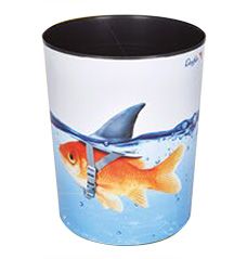 Läufer Panda Läufer 26660 vuilnisbak rond blauw, oranje 13 liter