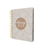 Collins Scandi Academic 2023-24 A5 Dag tot pagina Halverwege het jaar Dagboek Planner School, College of Universiteit Term Journal - Augustus 2023 tot augustus 2024 - Grijs - PW51M.GEGY-2324 Grijs