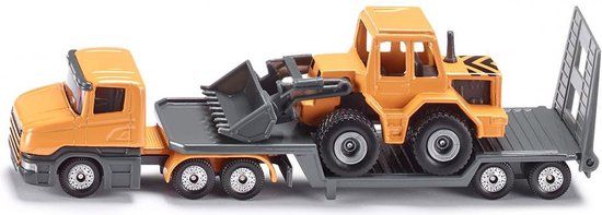 SIKU 1616 Dieplader met Voorlader - Rood - Metaal - 1:87 Schaal