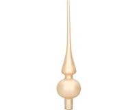 Decoris Kerst piek - champagne - 26 cm - glas - mat