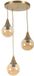 Merkloos Asir Kroonluchter Amber en Goud 30 x 30 x 70 cm
