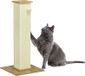 Fortuna poteau griffoir avec jouet, 38 cm x 38 cm x 80 cm, beige et naturel