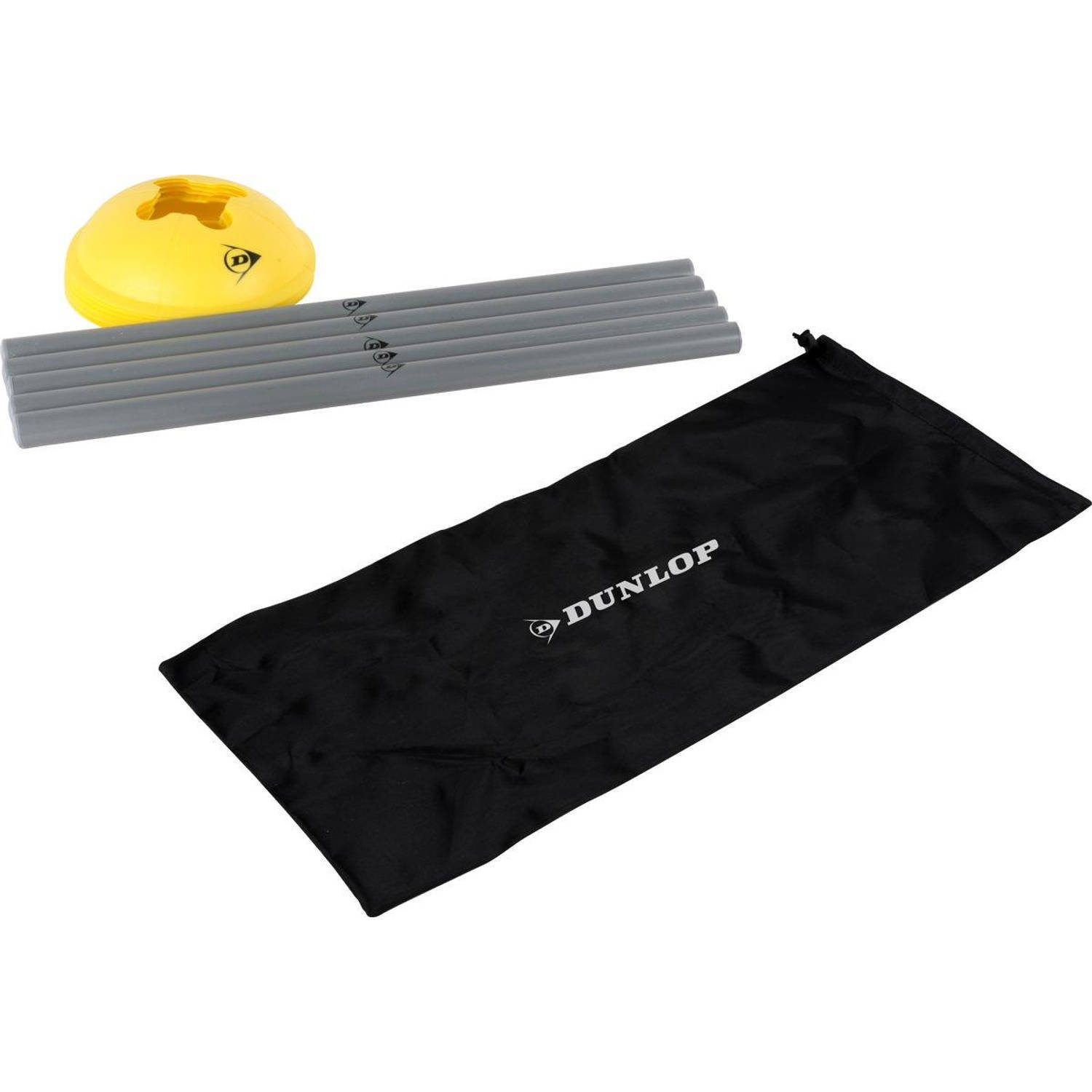 Dunlop Fitness-set Horden - 16-delig - voor Training van Conditie, Coördinatie, Snelheid en Behendigheid - met Opbergtas