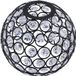 Crystal abat-jour noir, sphérique, 14 cm