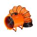 VEVOR Bouwventilator, 145 W AC-motor, bouwventilator, 2900 omw/min, 1020 CFM (1733 m3/h), axiale ventilator met 8 m slang, axiale ventilator, 79 dB, geluidsniveau, industriële ventilator