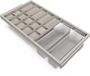 Emuca Kit van Organiser lade kit, hulpbak en soft close runner frame voor garderobekasten, verstelbaar, module 900mm, Steengrijs