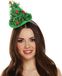 Henbrandt kerst diadeem/haarband - met kerstboom hoed - groen - 30 cm