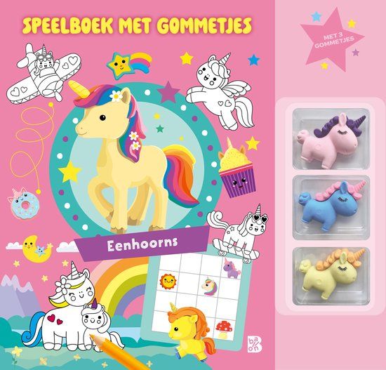 Top1Toys Standaard Uitgeverij Speelboek met gommetjes: Eenhoorns